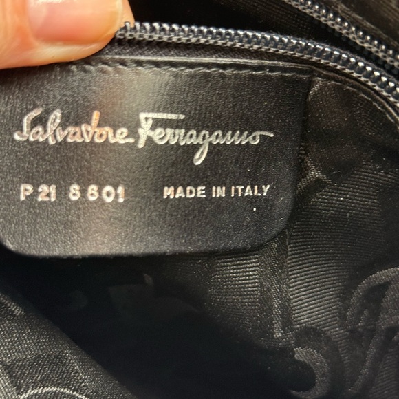 Salvatore Ferragamo Dark Brown Leather Shoulder Bag with Chain Strap - Picture 11 of 12